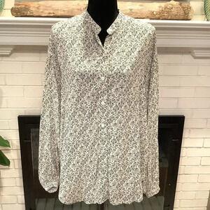 #100 Gorgeous Max Studio Long Sleeve Ruffle Top Size Medium